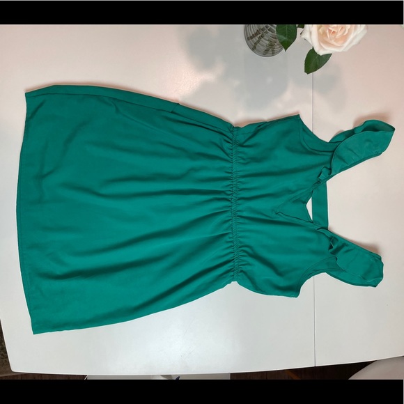 Summer Green Dress with Pockets - Picture 3 of 6
